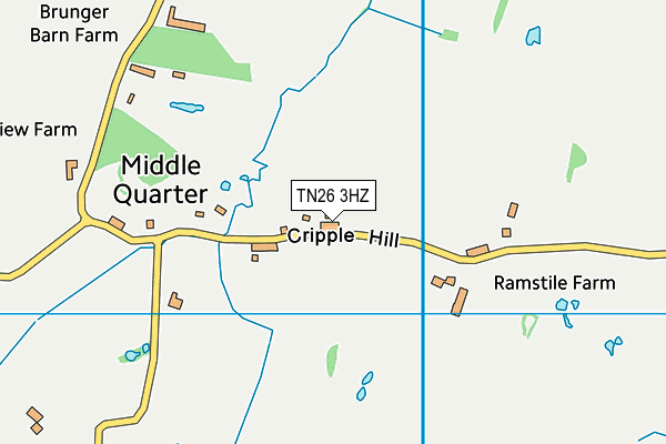 TN26 3HZ map - OS VectorMap District (Ordnance Survey)