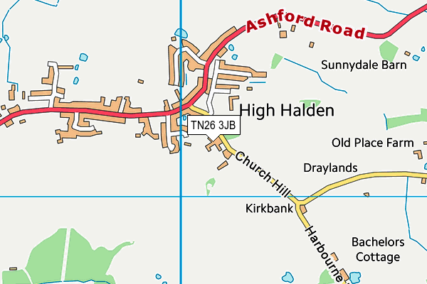 High Halden Church of England Primary School map (TN26 3JB) - OS VectorMap District (Ordnance Survey)