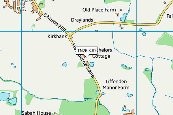 TN26 3JD map - OS VectorMap District (Ordnance Survey)