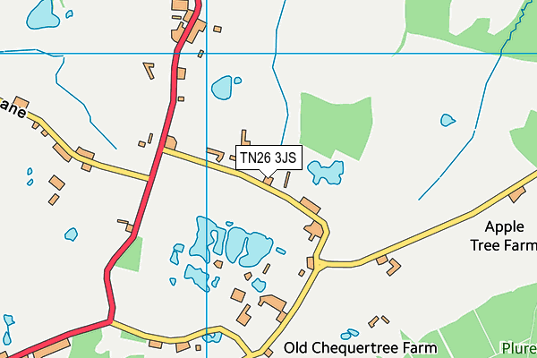 TN26 3JS map - OS VectorMap District (Ordnance Survey)