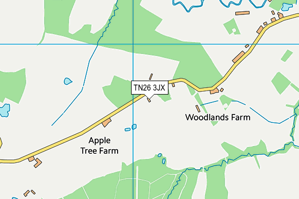 TN26 3JX map - OS VectorMap District (Ordnance Survey)