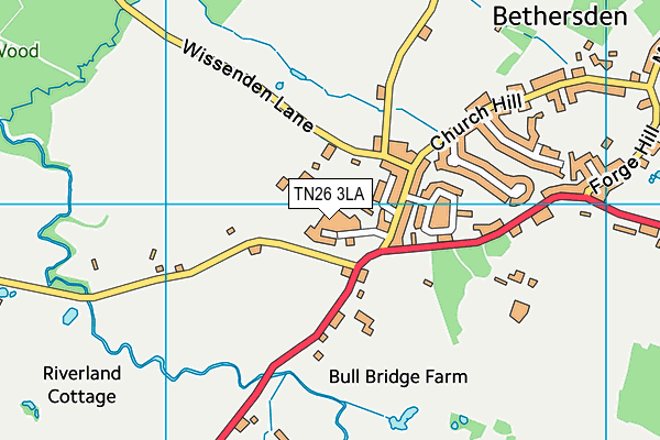 TN26 3LA map - OS VectorMap District (Ordnance Survey)