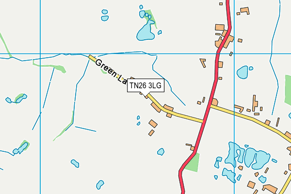 TN26 3LG map - OS VectorMap District (Ordnance Survey)