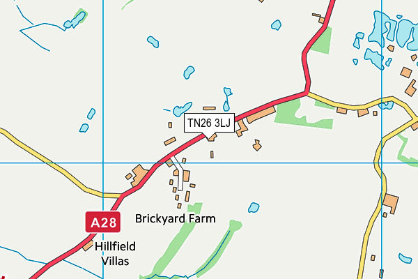 TN26 3LJ map - OS VectorMap District (Ordnance Survey)