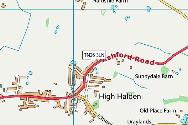 TN26 3LN map - OS VectorMap District (Ordnance Survey)