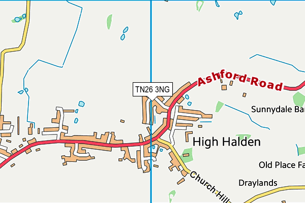 TN26 3NG map - OS VectorMap District (Ordnance Survey)