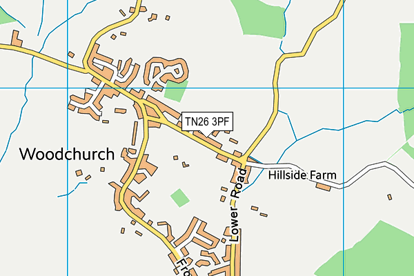 TN26 3PF map - OS VectorMap District (Ordnance Survey)