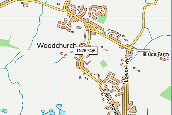Woodchurch Tennis Club map (TN26 3QB) - OS VectorMap District (Ordnance Survey)