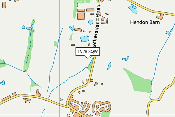 TN26 3QW map - OS VectorMap District (Ordnance Survey)