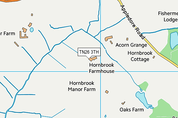 TN26 3TH map - OS VectorMap District (Ordnance Survey)