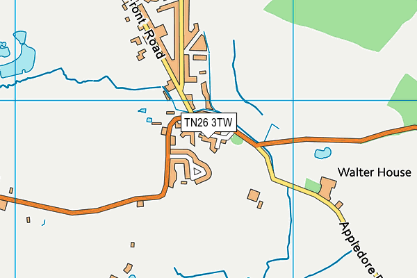 TN26 3TW map - OS VectorMap District (Ordnance Survey)