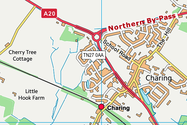 TN27 0AA map - OS VectorMap District (Ordnance Survey)