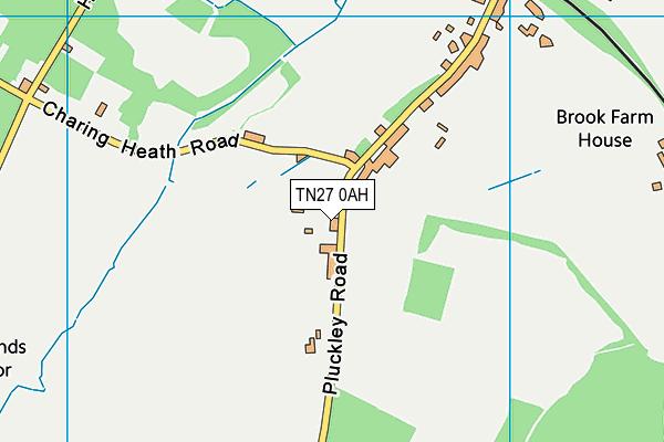 TN27 0AH map - OS VectorMap District (Ordnance Survey)