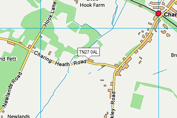 TN27 0AL map - OS VectorMap District (Ordnance Survey)