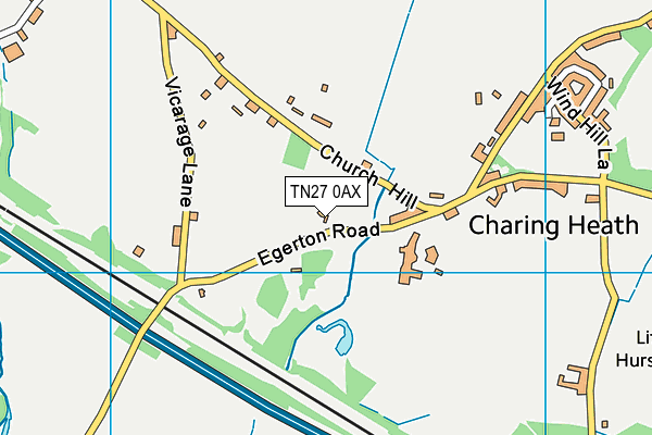 Heath Farm School map (TN27 0AX) - OS VectorMap District (Ordnance Survey)