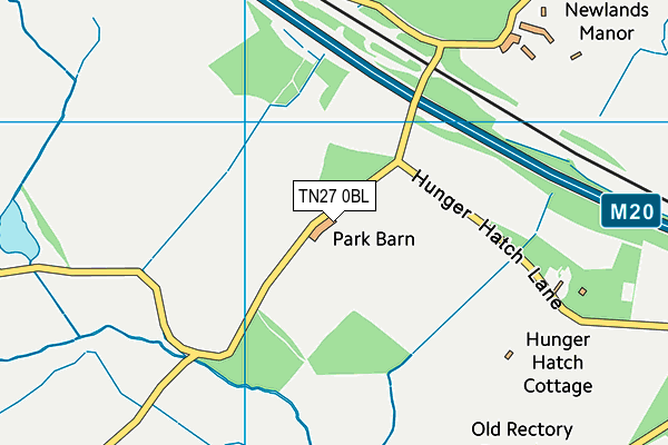 TN27 0BL map - OS VectorMap District (Ordnance Survey)