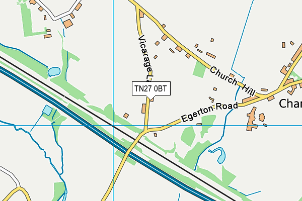TN27 0BT map - OS VectorMap District (Ordnance Survey)