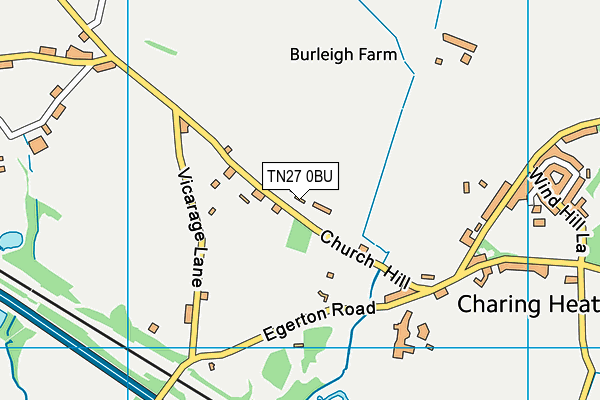 Charing Heath Playing Field map (TN27 0BU) - OS VectorMap District (Ordnance Survey)