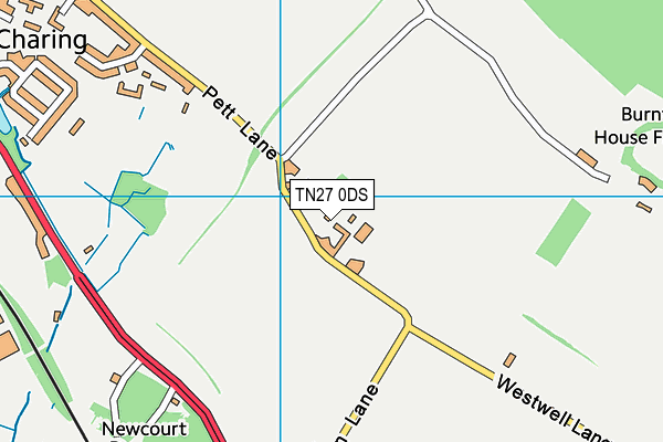 TN27 0DS map - OS VectorMap District (Ordnance Survey)