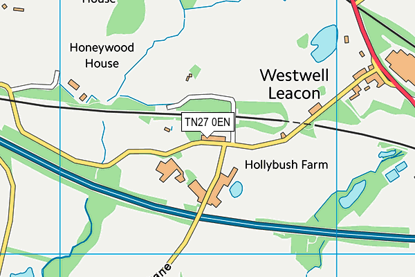 TN27 0EN map - OS VectorMap District (Ordnance Survey)