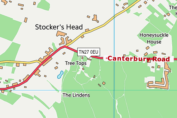 TN27 0EU map - OS VectorMap District (Ordnance Survey)