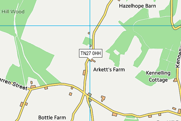 TN27 0HH map - OS VectorMap District (Ordnance Survey)