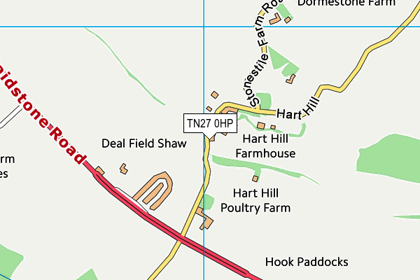 TN27 0HP map - OS VectorMap District (Ordnance Survey)