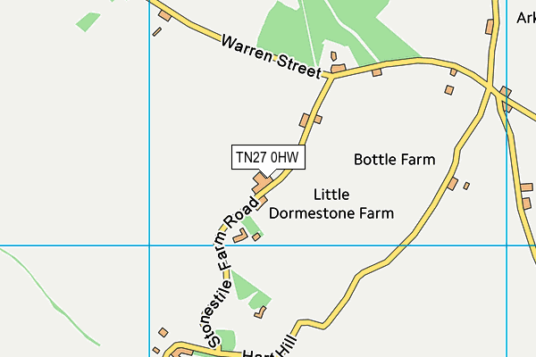TN27 0HW map - OS VectorMap District (Ordnance Survey)