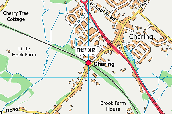 TN27 0HZ map - OS VectorMap District (Ordnance Survey)