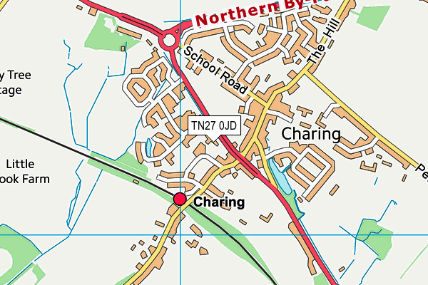 TN27 0JD map - OS VectorMap District (Ordnance Survey)