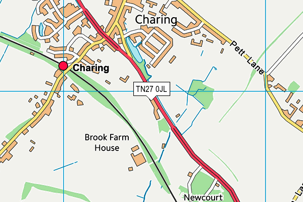 TN27 0JL map - OS VectorMap District (Ordnance Survey)