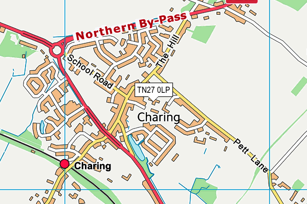 TN27 0LP map - OS VectorMap District (Ordnance Survey)