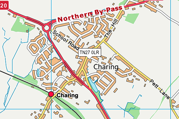 TN27 0LR map - OS VectorMap District (Ordnance Survey)