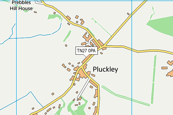 Pluckley Tennis Club map (TN27 0PA) - OS VectorMap District (Ordnance Survey)