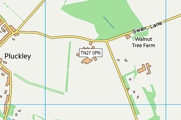 TN27 0PN map - OS VectorMap District (Ordnance Survey)