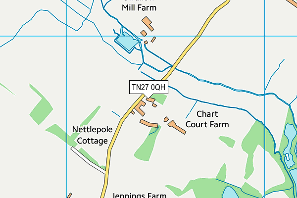 TN27 0QH map - OS VectorMap District (Ordnance Survey)