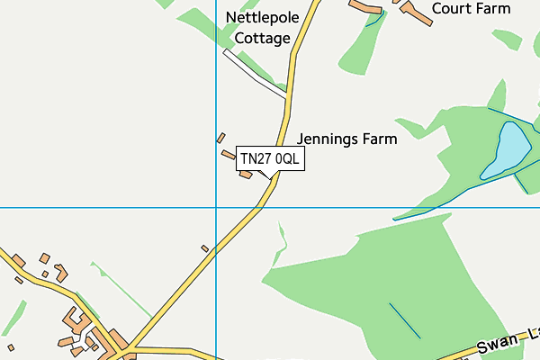 TN27 0QL map - OS VectorMap District (Ordnance Survey)