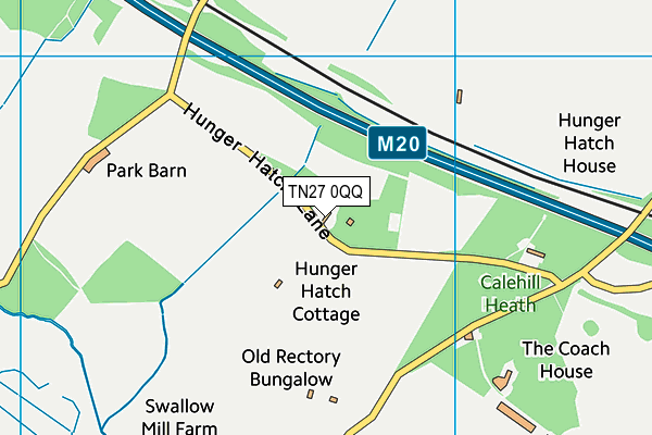 TN27 0QQ map - OS VectorMap District (Ordnance Survey)