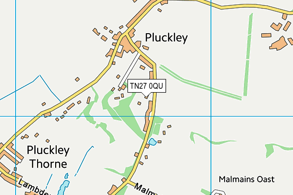 TN27 0QU map - OS VectorMap District (Ordnance Survey)