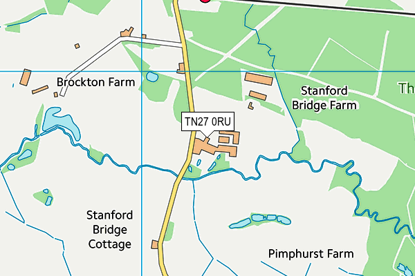 TN27 0RU map - OS VectorMap District (Ordnance Survey)