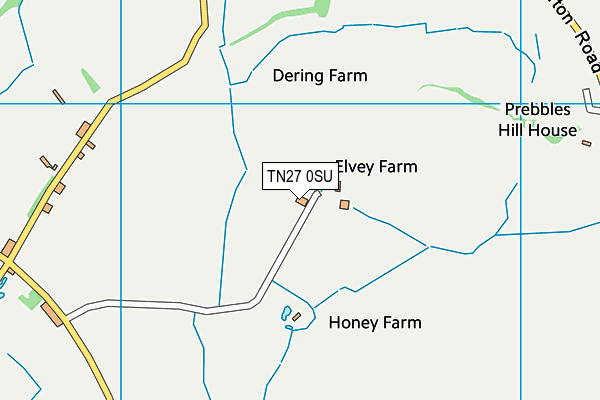 TN27 0SU map - OS VectorMap District (Ordnance Survey)