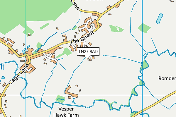 TN27 8AD map - OS VectorMap District (Ordnance Survey)