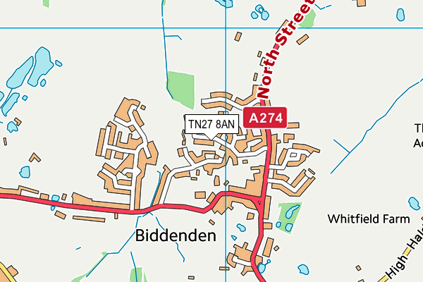 TN27 8AN map - OS VectorMap District (Ordnance Survey)