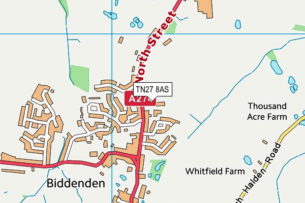 TN27 8AS map - OS VectorMap District (Ordnance Survey)