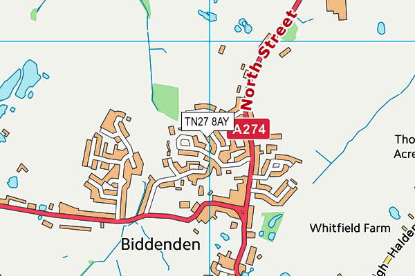 TN27 8AY map - OS VectorMap District (Ordnance Survey)