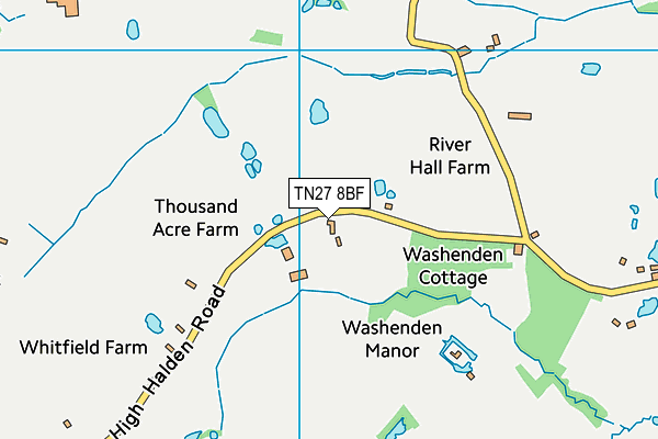 TN27 8BF map - OS VectorMap District (Ordnance Survey)