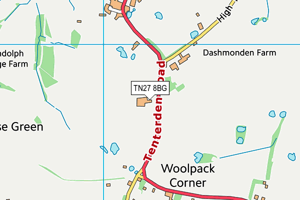 TN27 8BG map - OS VectorMap District (Ordnance Survey)