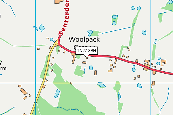 TN27 8BH map - OS VectorMap District (Ordnance Survey)