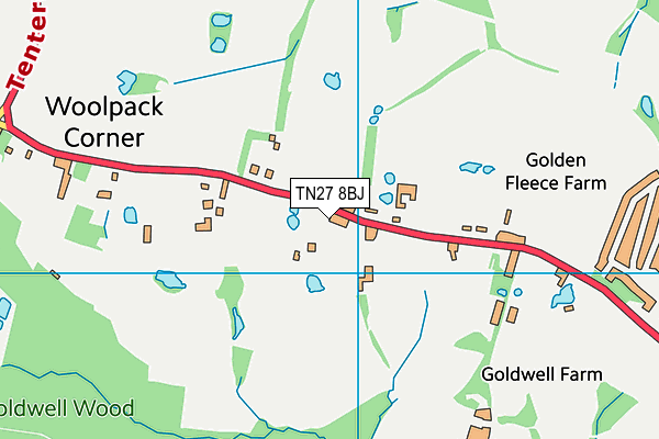 TN27 8BJ map - OS VectorMap District (Ordnance Survey)