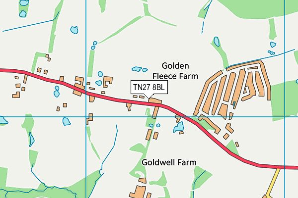 TN27 8BL map - OS VectorMap District (Ordnance Survey)